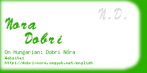 nora dobri business card